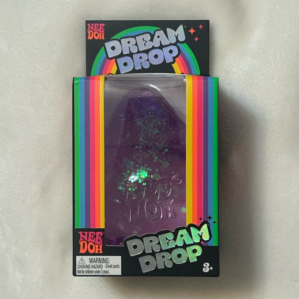 Nee Doh Rare Dream Drop Purple Glitter Stress Toy